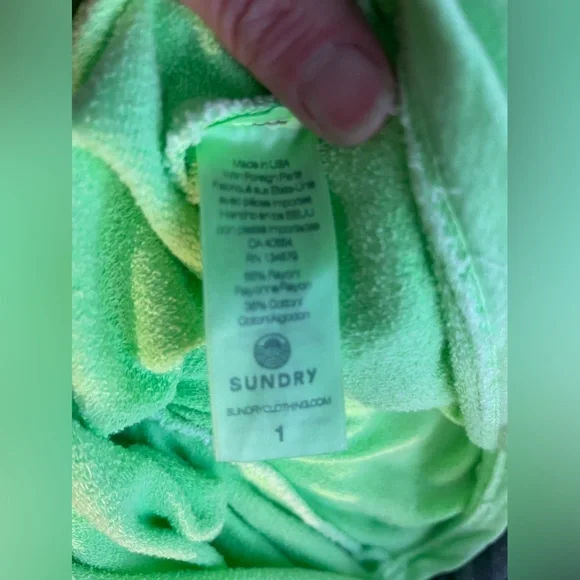 Sundry Womens Ruched Mini Green Pencil Skirt Size 1 (XS) NWT - Picture 11 of 12